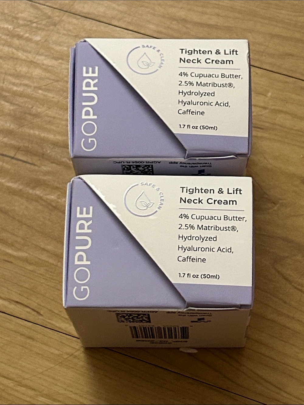 GoPure Tighten & Lift Neck Cream - set of 2  both new and sealed. Exp 2028